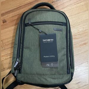 NEW Samsonite Business Modern Utlility Backpack- Olive- NWT